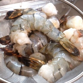 【計10尾/5尾×2パック】特大ブラックタイガー（8/12）無頭殻付き