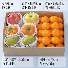 【予約受付】10月下旬~順次出荷 旬のフルーツセットF02 (林檎・柿・洋梨・蜜柑)
