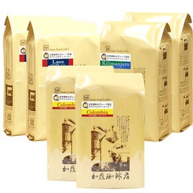 【計3kg(500g×3種×2袋)】［加藤珈琲店］Qグレード3種たっぷり3kg＜挽き具合：中挽き＞
