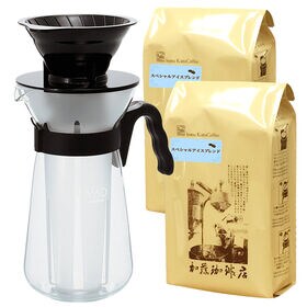 【計1kg(500g×2袋)】アイスコーヒーメーカーがもれなく付いた珈琲福袋＜挽き具合：細挽き＞