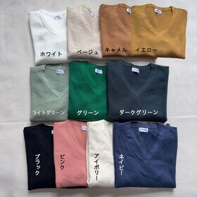 【ピンク】薄手 Vネックニットソー