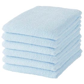 バスタオル《ライトブルー 6枚セット》
