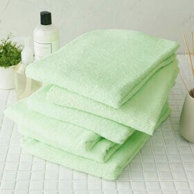 バスタオル《ライトグリーン 6枚セット》