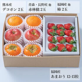【予約受付】12月中旬~順次出荷 旬のフルーツセットF06 (デコポン・林檎・柿・苺)
