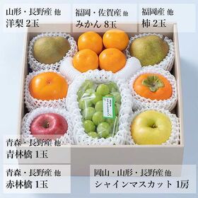 旬のフルーツセットF07 (シャインマスカット・林檎・柿・洋梨・蜜柑)