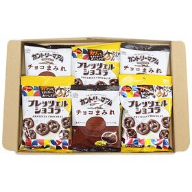 【6コ】不二家 カントリーマアムチョコまみれとブルボンプレッツェルショコラ