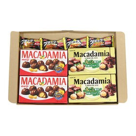 【4個】明治・ロッテ マカダミアチョコ食べ比べ（ブラックサンダーミニ4個おまけ付）