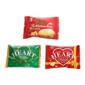 【 50コ】不二家 ミニハートチョコレート2種とリッチバタークッキー