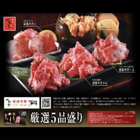 新潟 焼肉坐王 ざおう厳選5品盛り