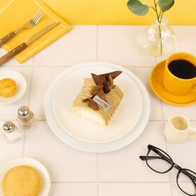 【1本】献上栗山江栗の白金モンブランロール《ハーフ》