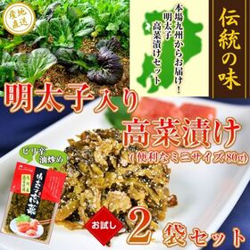 【計160g(80g×2袋)】辛子高菜 明太子入り 九州高菜漬け お試し 九州特産品 漬け物 漬物