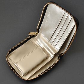 BEAMZSQUARE 蛇革ライン×馬革ラウンドファスナー折財布 BZSQ-319