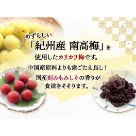 【1袋】紀州本庄うめよし 紀州カリカリ梅（紀州産 梅・国産 しそ使用）