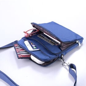 【ネイビー】カード入れ付き多機能ショルダー