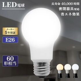 【60形／昼光色／10個セット】LED電球