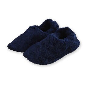 【ネイビー/XLサイズ（26.5-27.5cm）】もこもこボアルームシューズ（ショートタイプ）