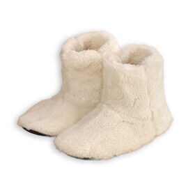 【アイボリー/XLサイズ（26.5-27.5cm）】もこもこボアルームシューズ（ロングタイプ）