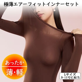 【ブラウン／Lサイズ相当】極薄エアーフィットインナーセット
