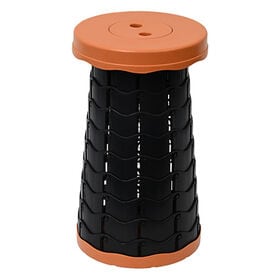 【オレンジ】便利な伸縮式スツール