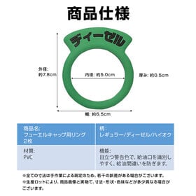車 フューエルキャップ用リング 2枚 給油口  ディーゼル2枚
