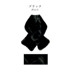 【ブラック】もこもこもふもふ フェイクファーボアマフラー