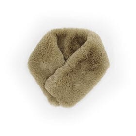 【ベージュ】マグネット型でシンプル コンパクトなふわふわティペット