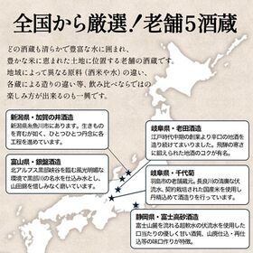 【 720ml×5本】5酒蔵の全て純米大吟醸 飲み比べ[JS35]