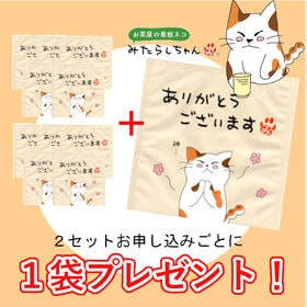 【5袋】『ありがとうございます。神・・・』看板ネコ『みたらしちゃん』／心込めたプチギフト／宇治煎茶