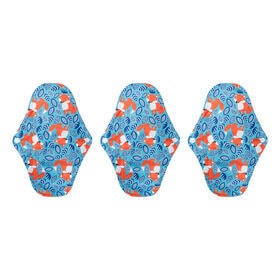 【きつね/3枚セット】洗えるロング布ナプキン