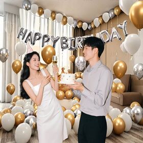 【ゴールド】HAPPY BIRTHDAY 誕生日バルーンセット