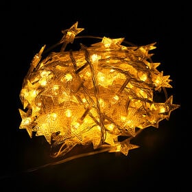 【シャンパンゴールド/電池タイプ】星 LEDフェアリーライト(80球)