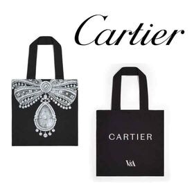 【日替わり数量限定】【V&A博物館限定】CARTIER ストマッカー ブローチモチーフ トートバッグ【先行チケット利用NG】