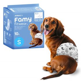 【80枚入り】Famy ファミー 犬用おむつ 男の子用 Sサイズ フィットウェア