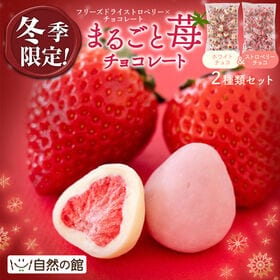 【季節限定】【2種/計300g】まるごと苺チョコレート【常温便】 | 甘ずっぱさと風味をそのまま閉じ込めたサクサクドライ苺を、相性の良いチョコで包みこみました