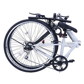 【オフホワイト】 折畳クロスバイク700C・6SP・Fサス