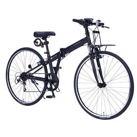 【マットブラック】 折畳クロスバイク700C・6SP・Fサス