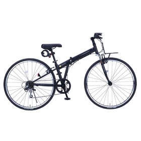 【マットブラック】 折畳クロスバイク700C・6SP・Fサス