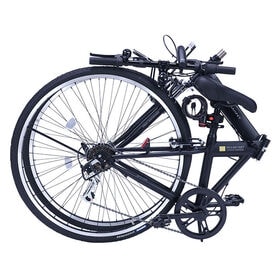 【マットブラック】 折畳クロスバイク700C・6SP・Fサス