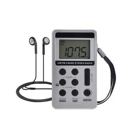 【シルバー】超小型ポータブルラジオ