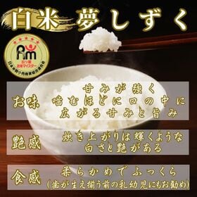 佐賀県産『夢しずく』白米10kg(5kg×2袋)(令和7年産)