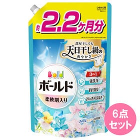 ボールドジェル爽やかおひさまとフレッシュフラワーサボンの香り詰替え 1580G×6点セット | 部屋干しでも天日干し級の爽やかさ！
