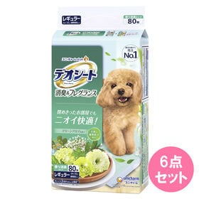 デオシート消臭＆フレグランスグリーンアロマレギュラー 80枚×6点セット