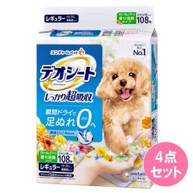 デオシートフローラルグリーンレギュラー 108枚×4点セット | 瞬間ドライで足ぬれゼロへ