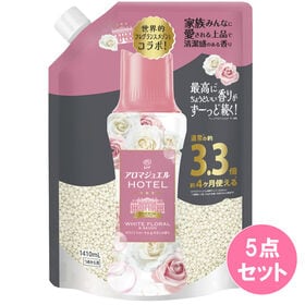 レノア アロマジュエル ホワイトフローラル＆サボンの香り 詰替え超特大1410ML×5点セット | 世界的フレグランスメゾンとコラボ！最高にちょうどいい香りがずーっと続く！