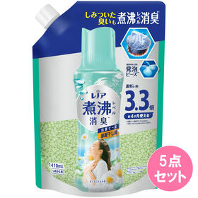 レノア煮沸レベル消臭抗菌ビーズ 部屋干し用 花とおひさまの香り 詰替え超特大1410ML×5点セット
