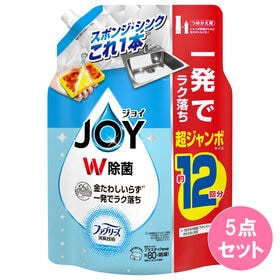 除菌ジョイコンパクト W消臭 フレッシュクリーン 詰替え超ジャンボサイズ 1550ML×5点セット | 焦げ付き汚れも金たわし・ブラシいらずの洗浄力。