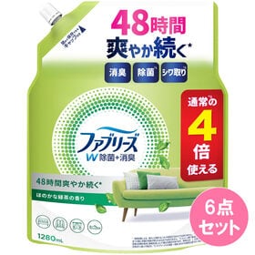ファブリーズ W除菌＋消臭 ほのかな緑茶の香り 詰替え 4回分 1280ML×6点セット | 48時間爽やか続く