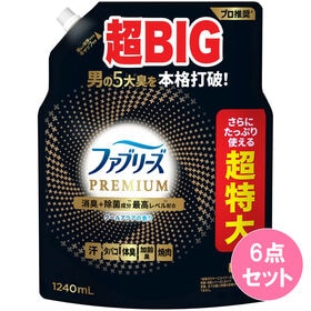 ファブリーズ W除菌＋消臭 プレミアム メンクールアクアの香り 詰替え 1240ML×6点セット | ”プロ推奨”消臭＋除菌成分最高レベル配合。