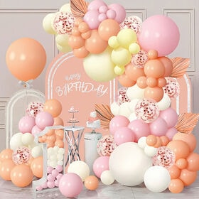 【計97個】様々なお祝いに使えるパーティーバルーンセット【オレンジ】 | お祝い、パーティーの装飾に！