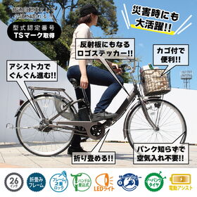 ACTIVEPLUS   26インチノーパンク折畳電動アシスト軽快車